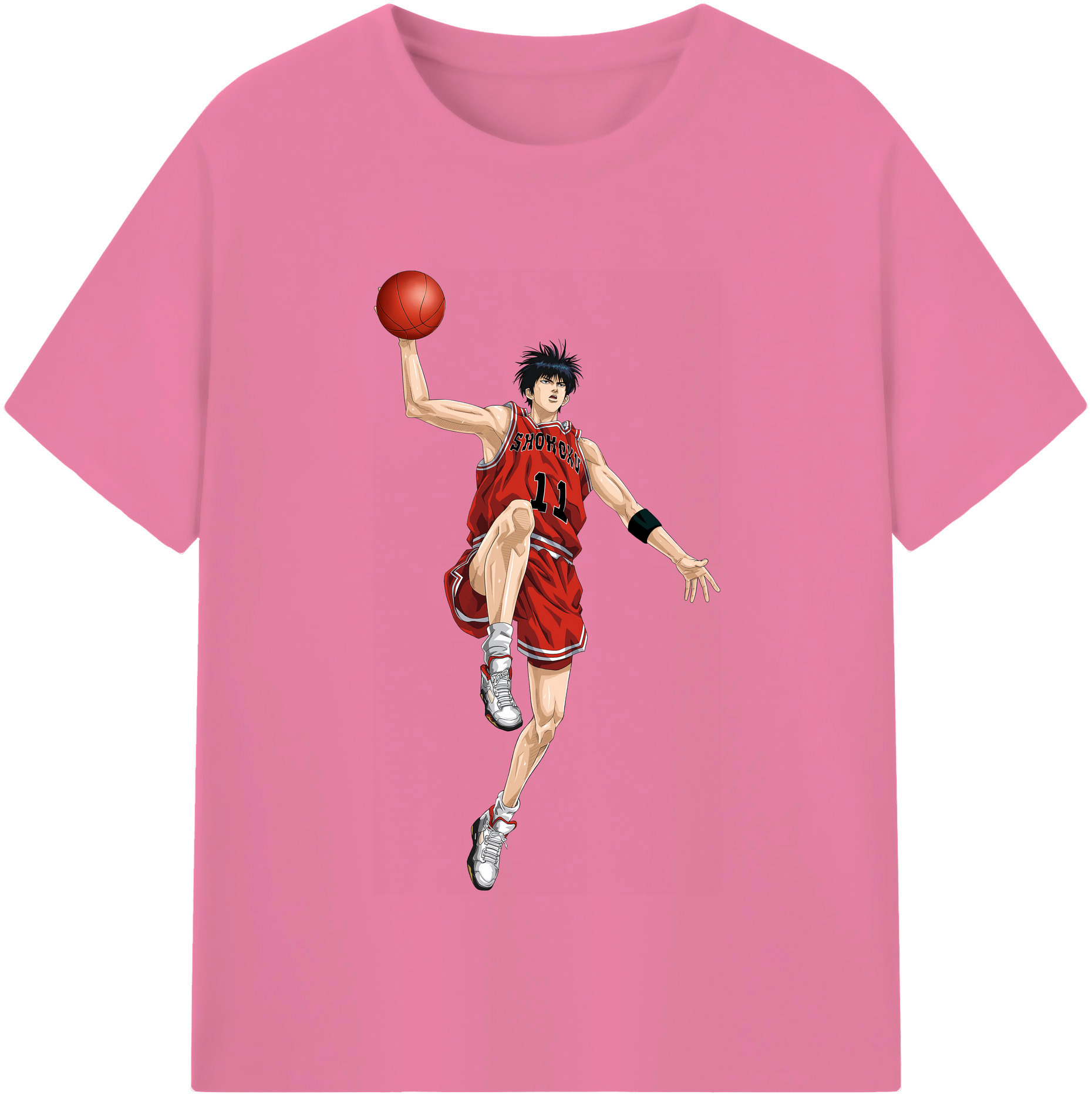 SLAM DUNK／スラムダンク 綿100％半袖Tシャツ（フロントプリント）